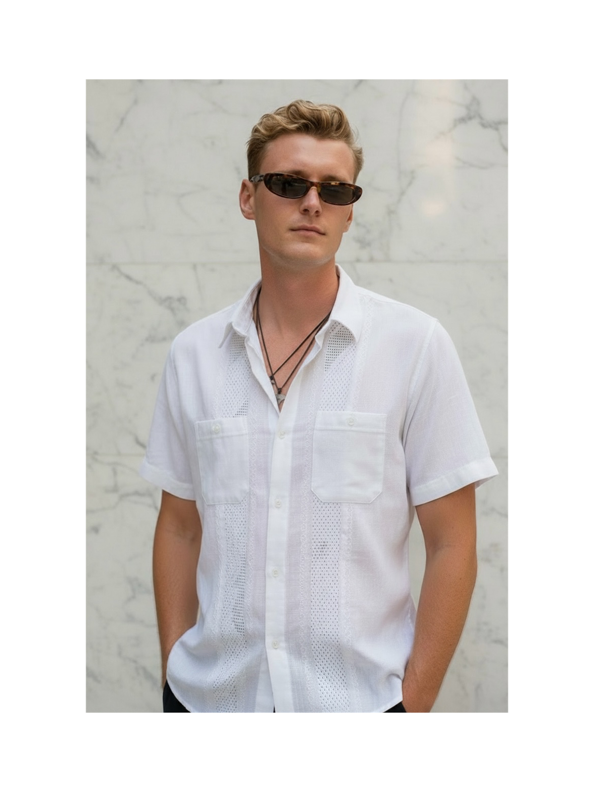 SAVVORE SAINT Tortoise sunglasses — model